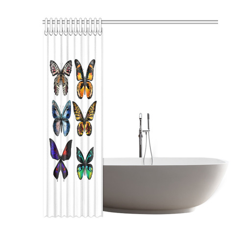 Bathroom exclusive Shower curtain with Butterflies. New retro edition 2016 Shower Curtain 60"x72"