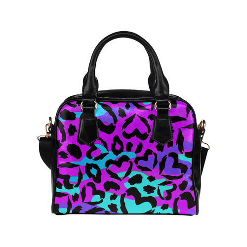 Purple Love Camo Shoulder Handbag (Model 1634) ID D1055144