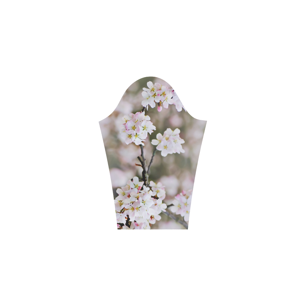 Photography Branch with Spring Flowers white Bateau A-Line Skirt (D21)