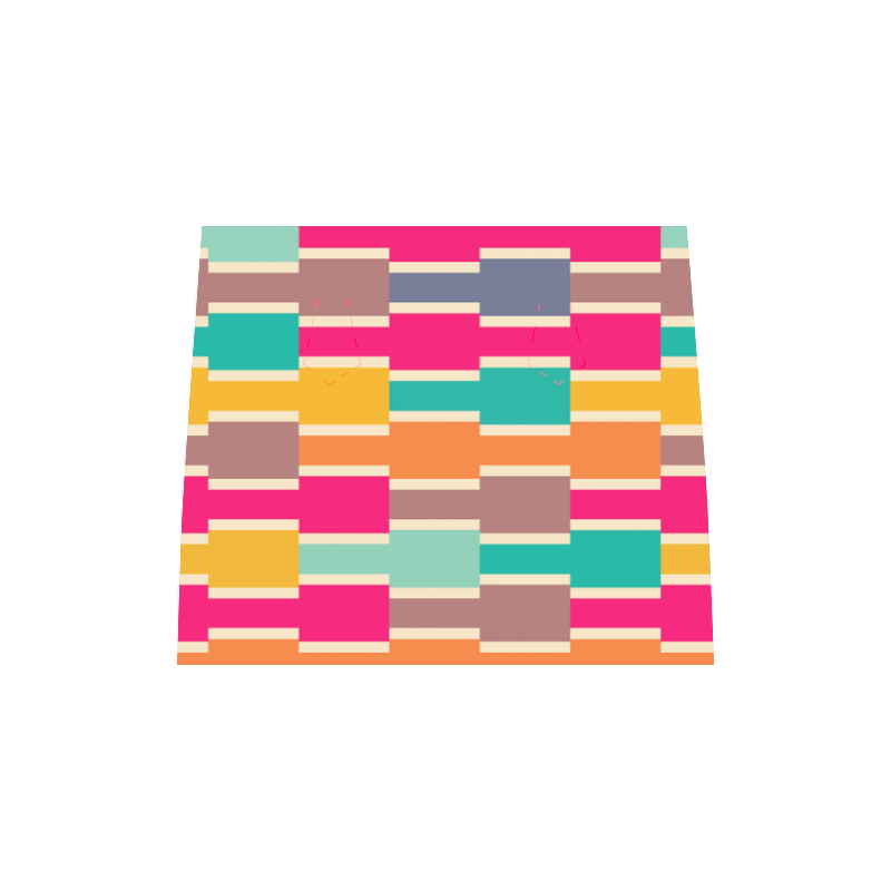 Connected colorful rectangles Boston Handbag (Model 1621)