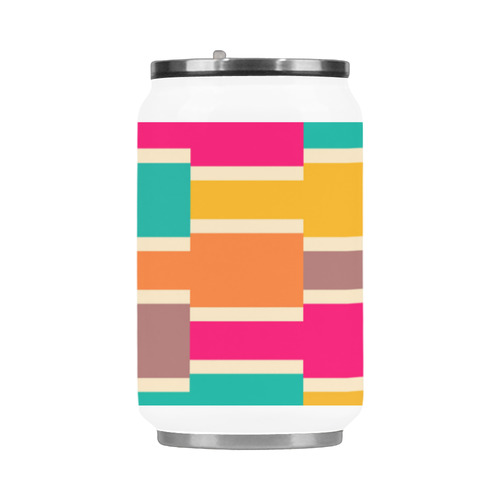 Connected colorful rectangles Stainless Steel Vacuum Mug (10.3OZ)