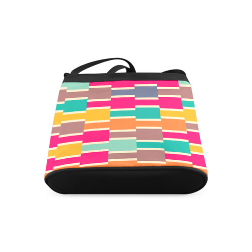 Connected colorful rectangles Crossbody Bags (Model 1613)