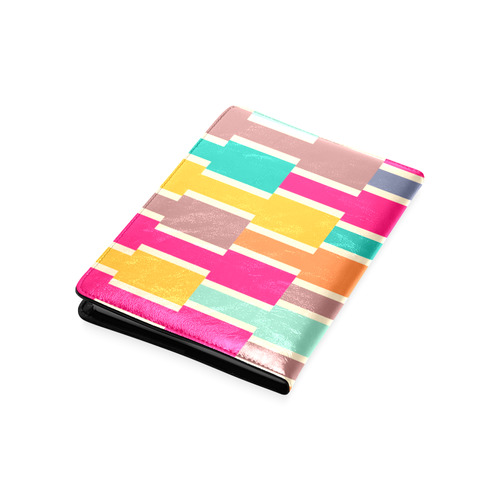 Connected colorful rectangles Custom NoteBook A5