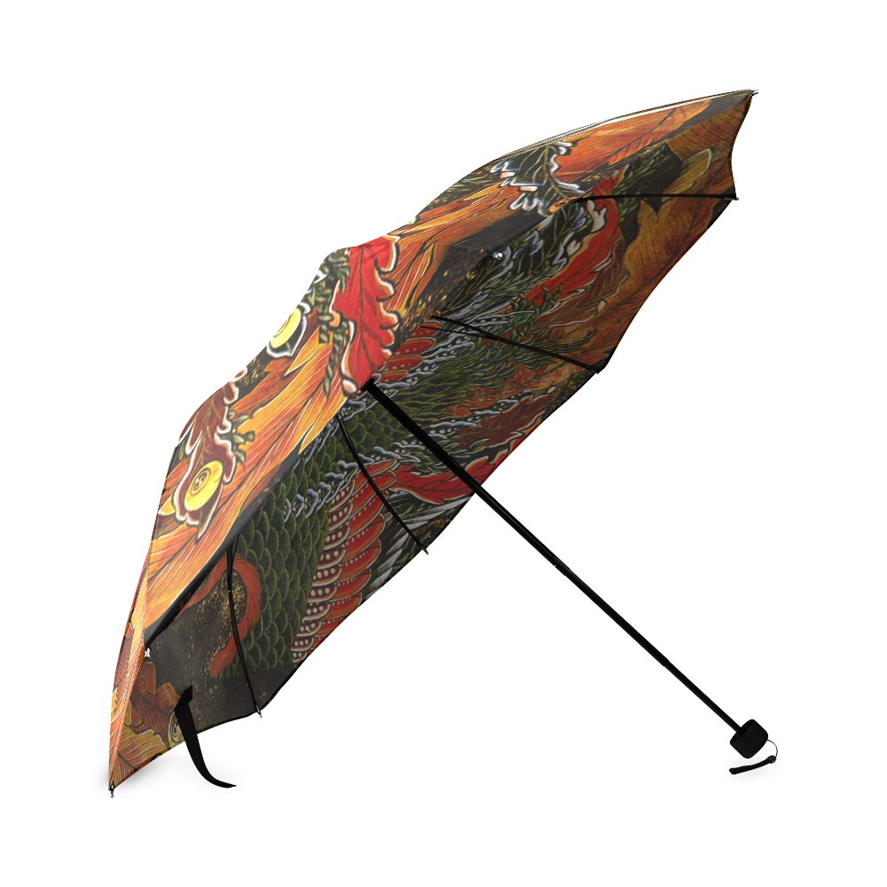 Hokusai Phoenix Firebird Goddess Japanese Foldable Umbrella (Model U01)