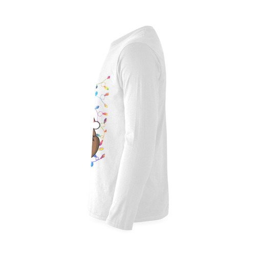 santa owl Sunny Men's T-shirt (long-sleeve) (Model T08)