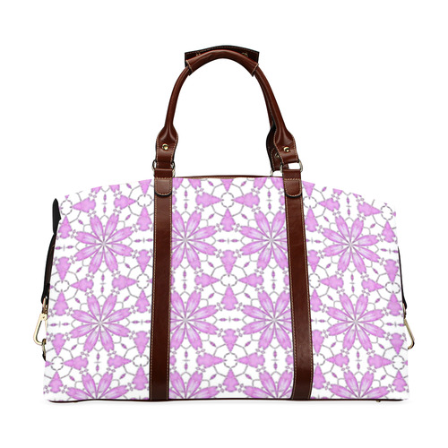 White Lavender Floral Classic Travel Bag (Model 1643) Remake