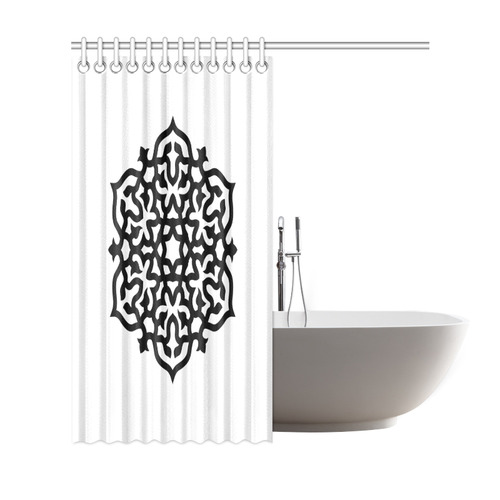 New in shop! Vintage hand-drawn Mandala art for Bathroom. Exclusive creative Shop / BLACKWHITE Shower Curtain 69"x72"