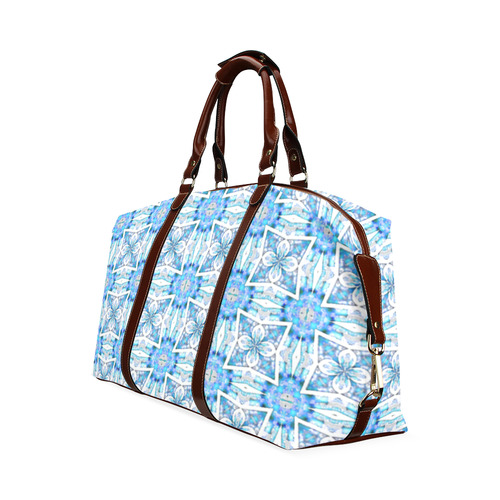 Blue and White Classic Travel Bag (Model 1643) Remake