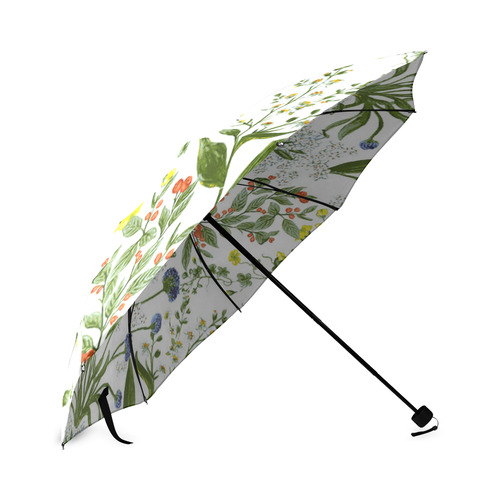 Angel Floral Print Pattern Automatic Foldable Umbrella