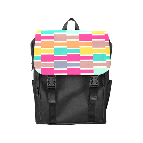 Connected colorful rectangles Casual Shoulders Backpack (Model 1623)