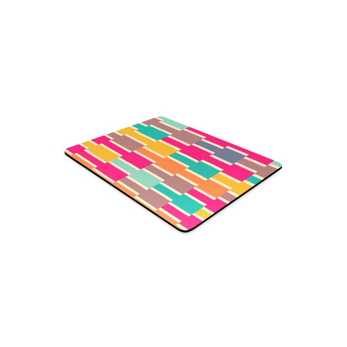 Connected colorful rectangles Rectangle Mousepad