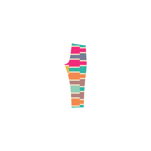 Connected colorful rectangles Capri Legging (Model L02)