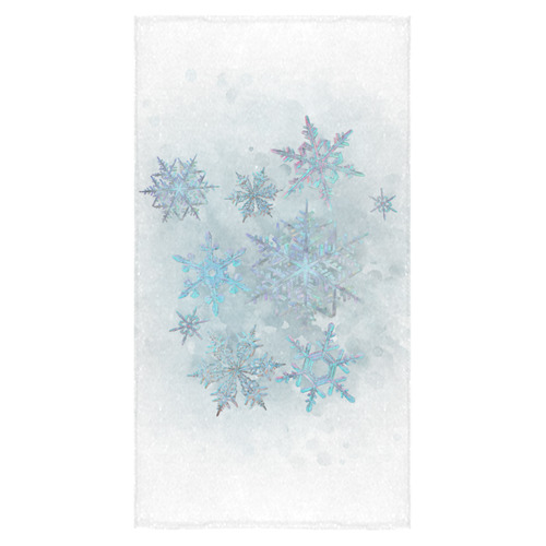 Snowflakes, snow, white and blue Bath Towel 30"x56"