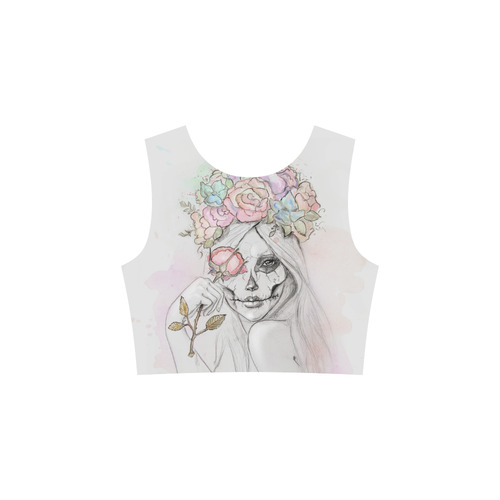 Boho Queen, skull girl, watercolor woman 3/4 Sleeve Sundress (D23)
