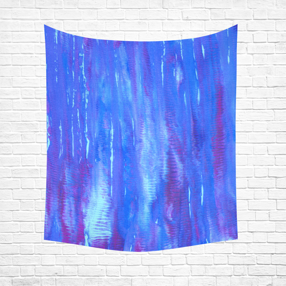 New in Shop : Mysterious painted blue edition / For stylish living room, wall art Cotton Linen Wall Tapestry 51"x 60"