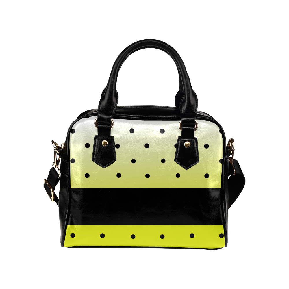 polka yellow Shoulder Handbag (Model 1634)