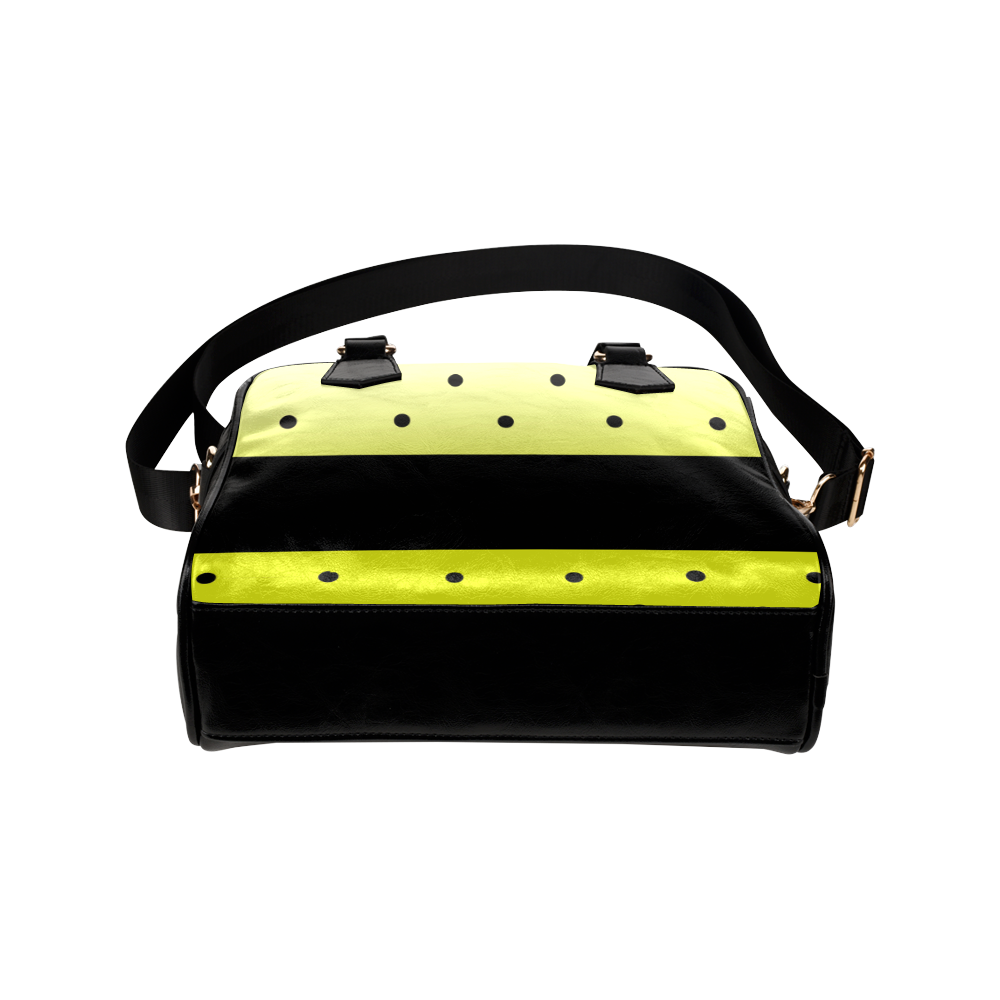 polka yellow Shoulder Handbag (Model 1634)