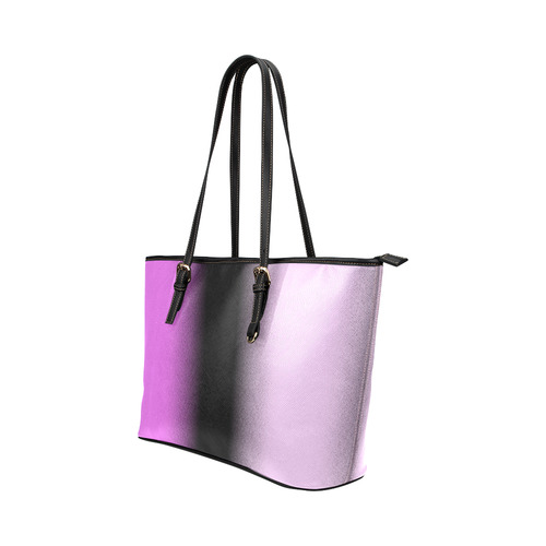 Night Pink Leather Tote Bag/Large (Model 1651)