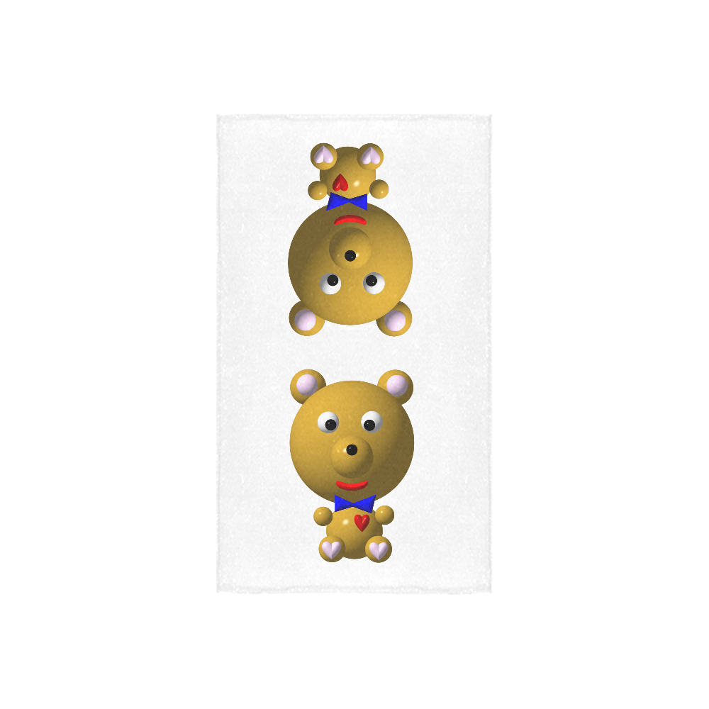 Cute Critters With Heart: Bear Wearing Bowtie Custom Towel 16"x28"