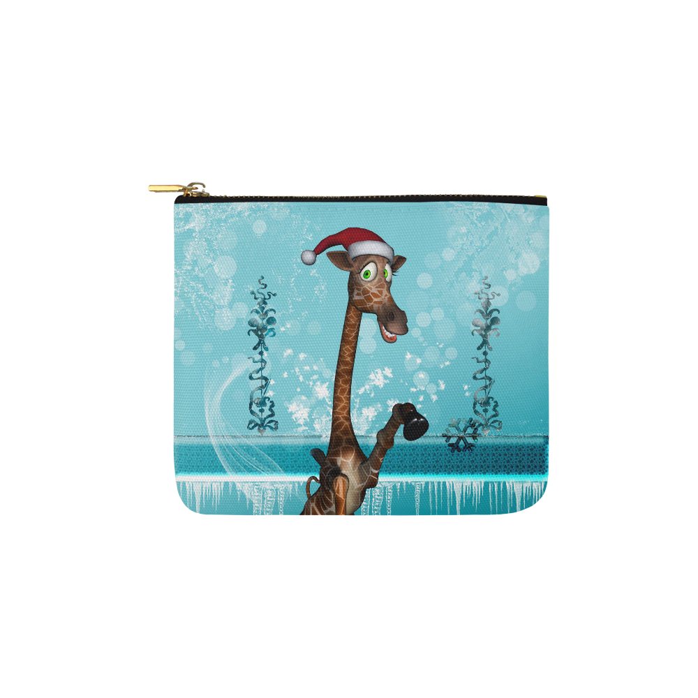 Funny christmas giraffe Carry-All Pouch 6''x5''