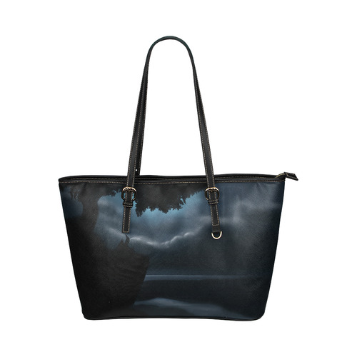 Upon A Dream Leather Tote Bag/Small (Model 1651)