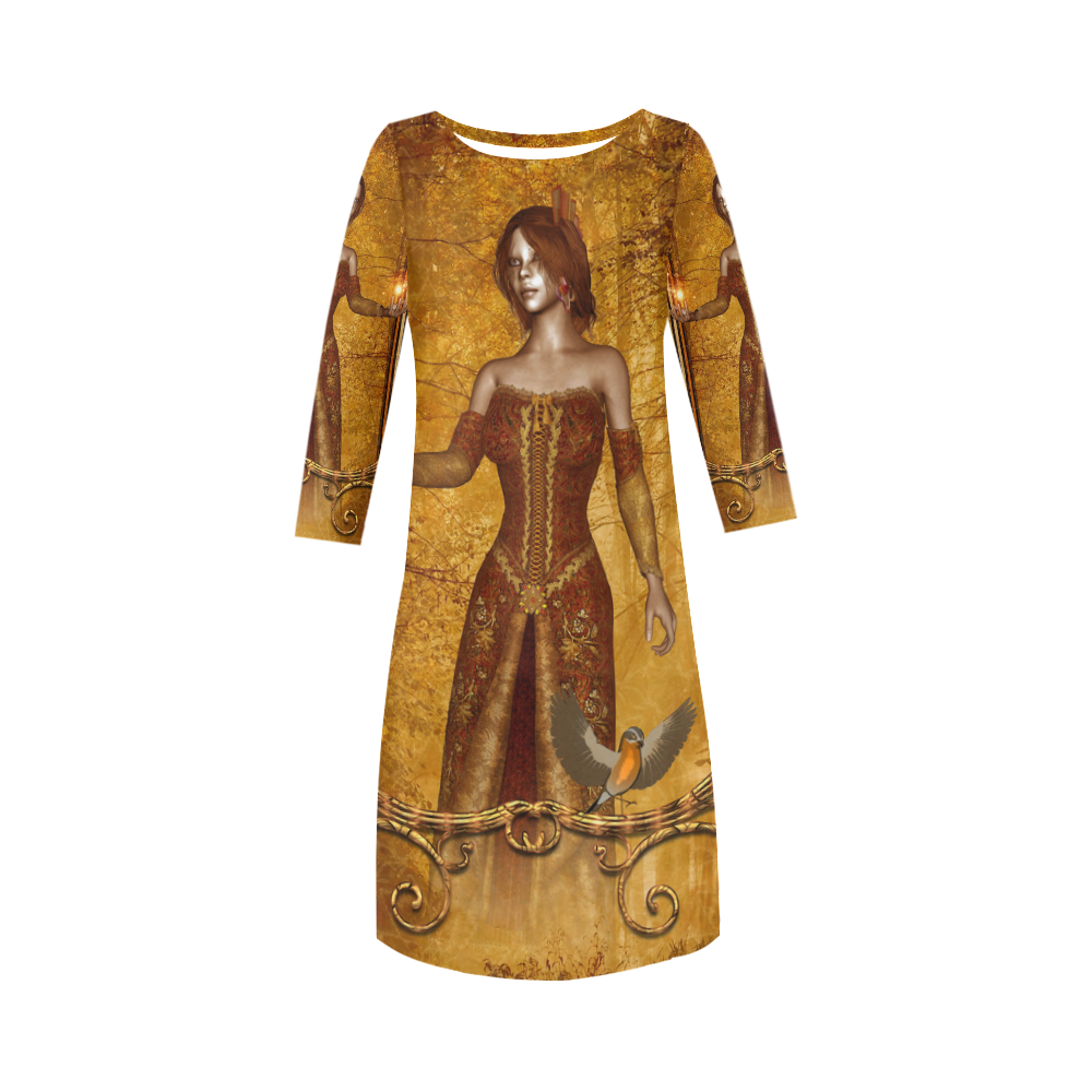 A dream of autumn Round Collar Dress (D22)