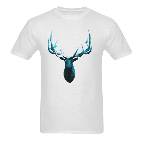 Blue Elk Men's T-Shirt in USA Size (Two Sides Printing)