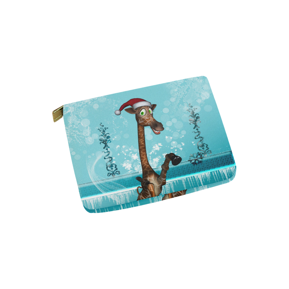 Funny christmas giraffe Carry-All Pouch 6''x5''