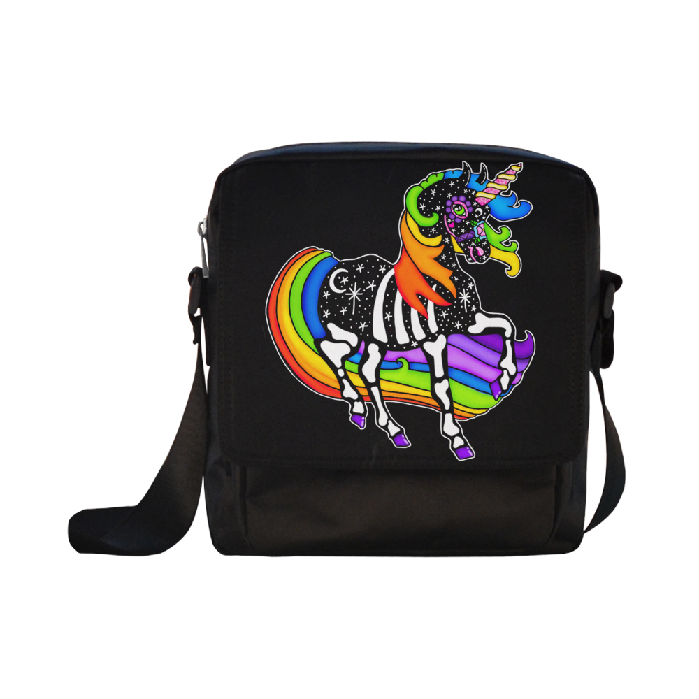 rainbow unicorn Crossbody Nylon Bags (Model 1633)