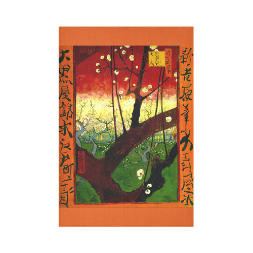 Van Gogh Flower Plum Orchard Nature Hiroshige Cotton Linen Wall Tapestry 60"x 90"