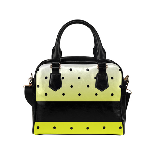 polka yellow Shoulder Handbag (Model 1634)