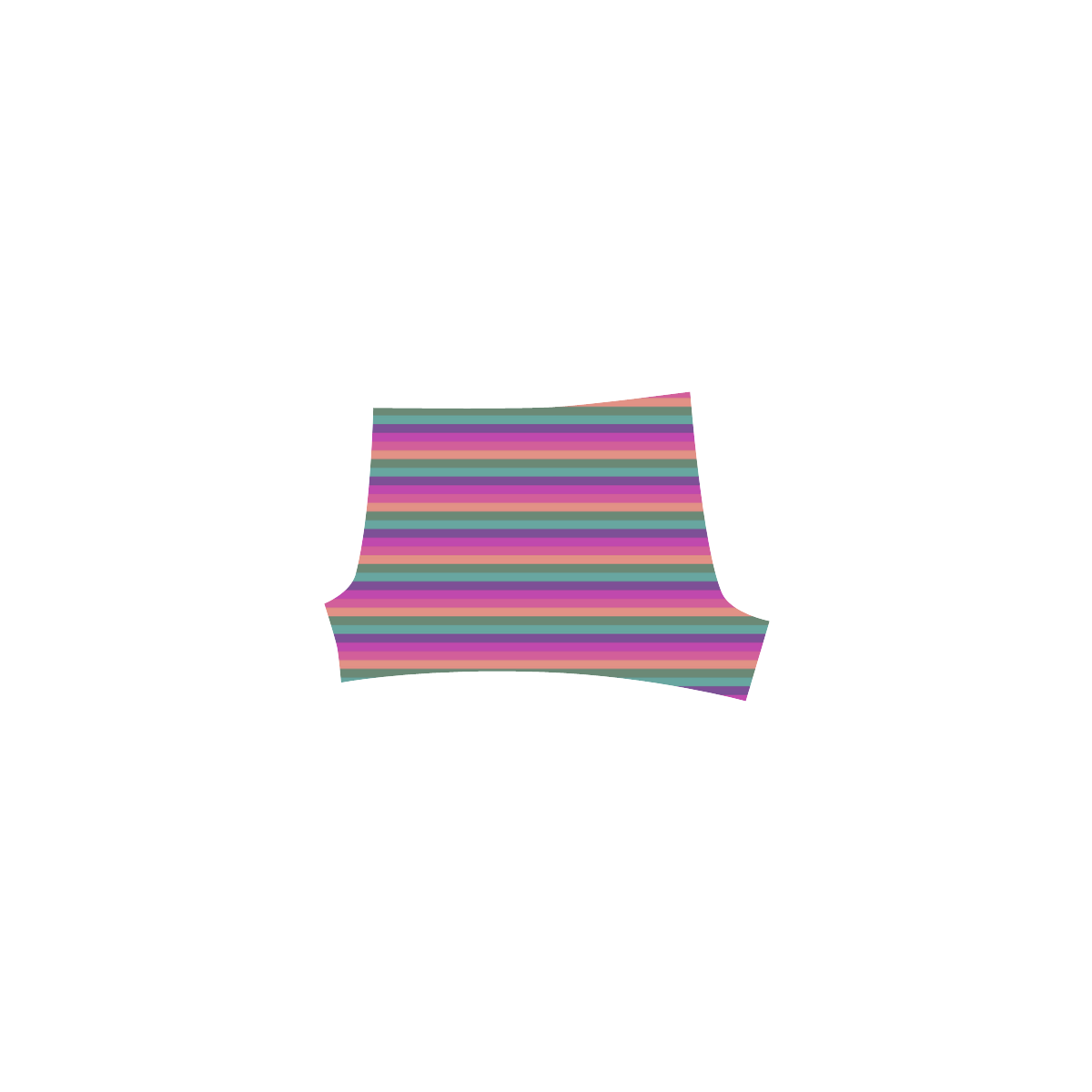 Bright Pink Stripes Briseis Skinny Shorts (Model L04)