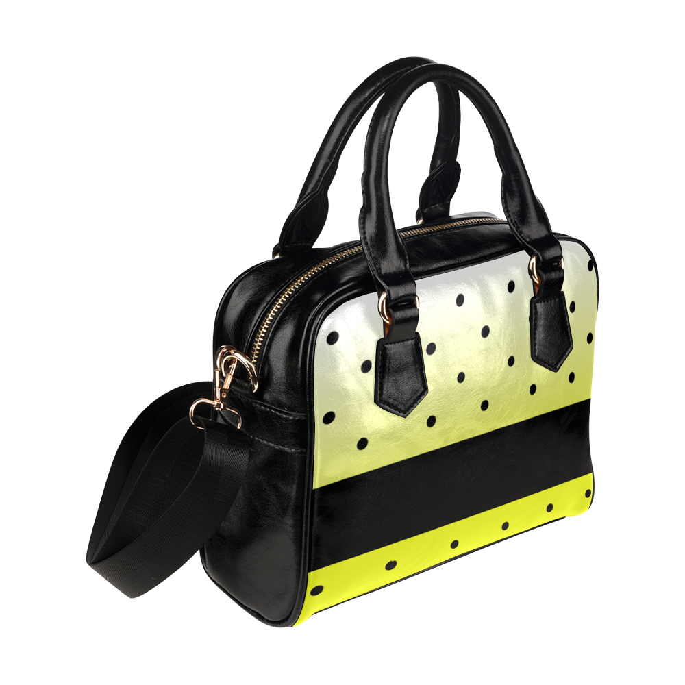 polka yellow Shoulder Handbag (Model 1634)