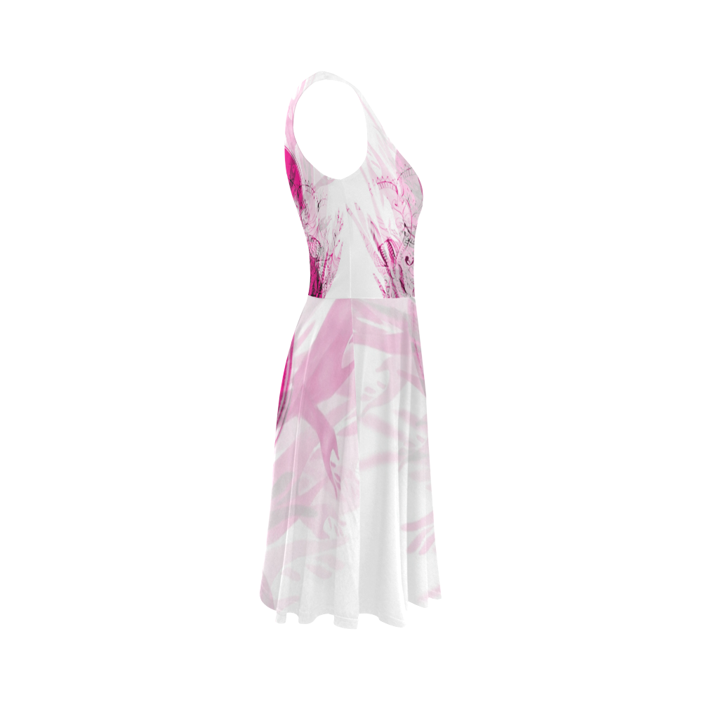 violin 10 Sleeveless Ice Skater Dress (D19)