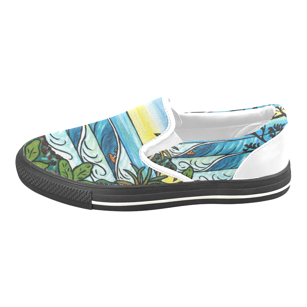 NZ Summer Surf Women's Unusual Slip-on Canvas Shoes (Model 019)