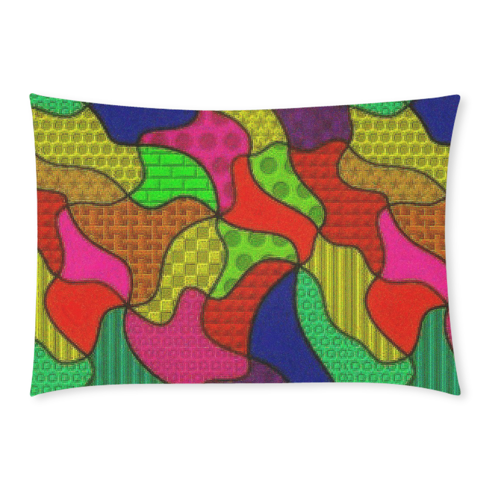 funny doodle pattern 11162B Custom Rectangle Pillow Case 20x30 (One Side)