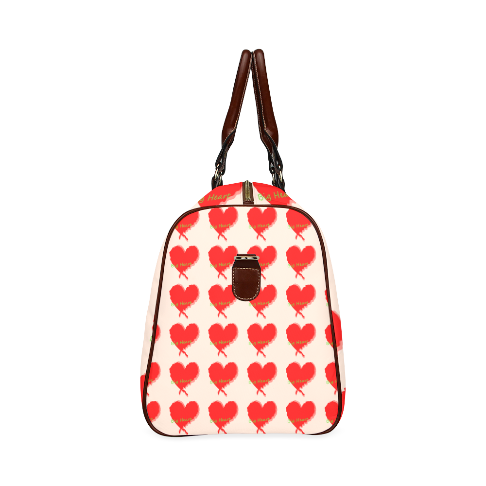 Big Heart Waterproof Travel Bag/Small (Model 1639)