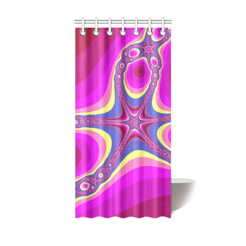 Fractal in pink Shower Curtain 36"x72"