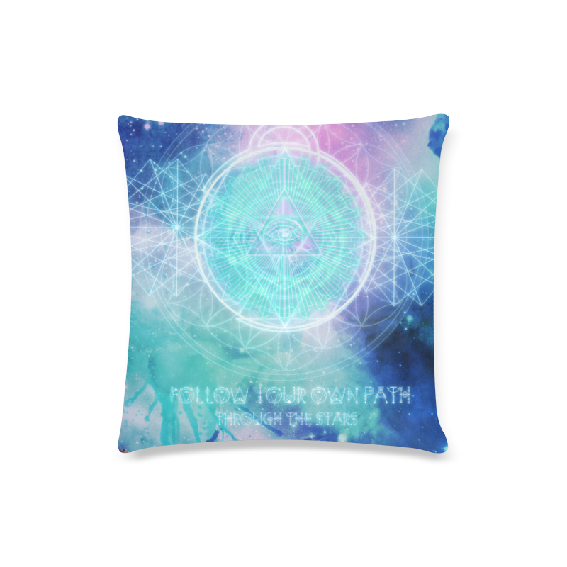 Circle of Fate Custom Zippered Pillow Case 16"x16"(Twin Sides)