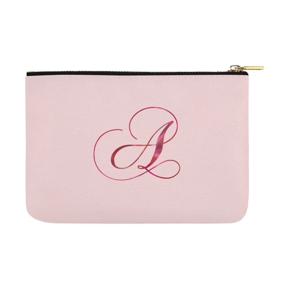 Letter A Pink Red - Jera Nour Carry-All Pouch 12.5''x8.5''