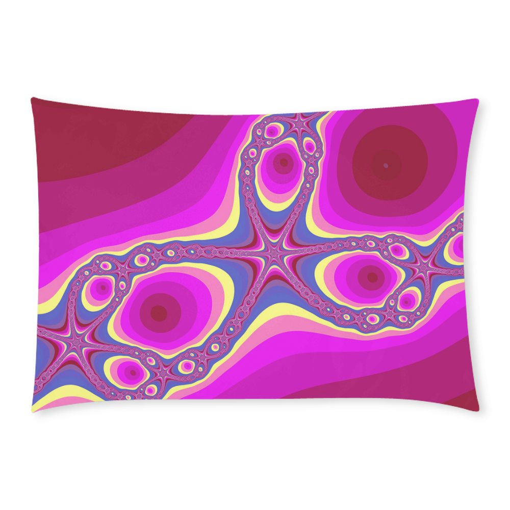 Fractal in pink Custom Rectangle Pillow Case 20x30 (One Side)