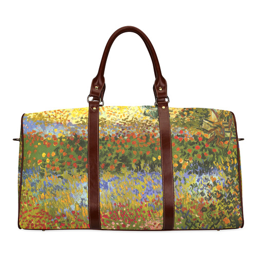 Van Gogh Flowering Garden Floral Art Waterproof Travel Bag/Large (Model 1639)