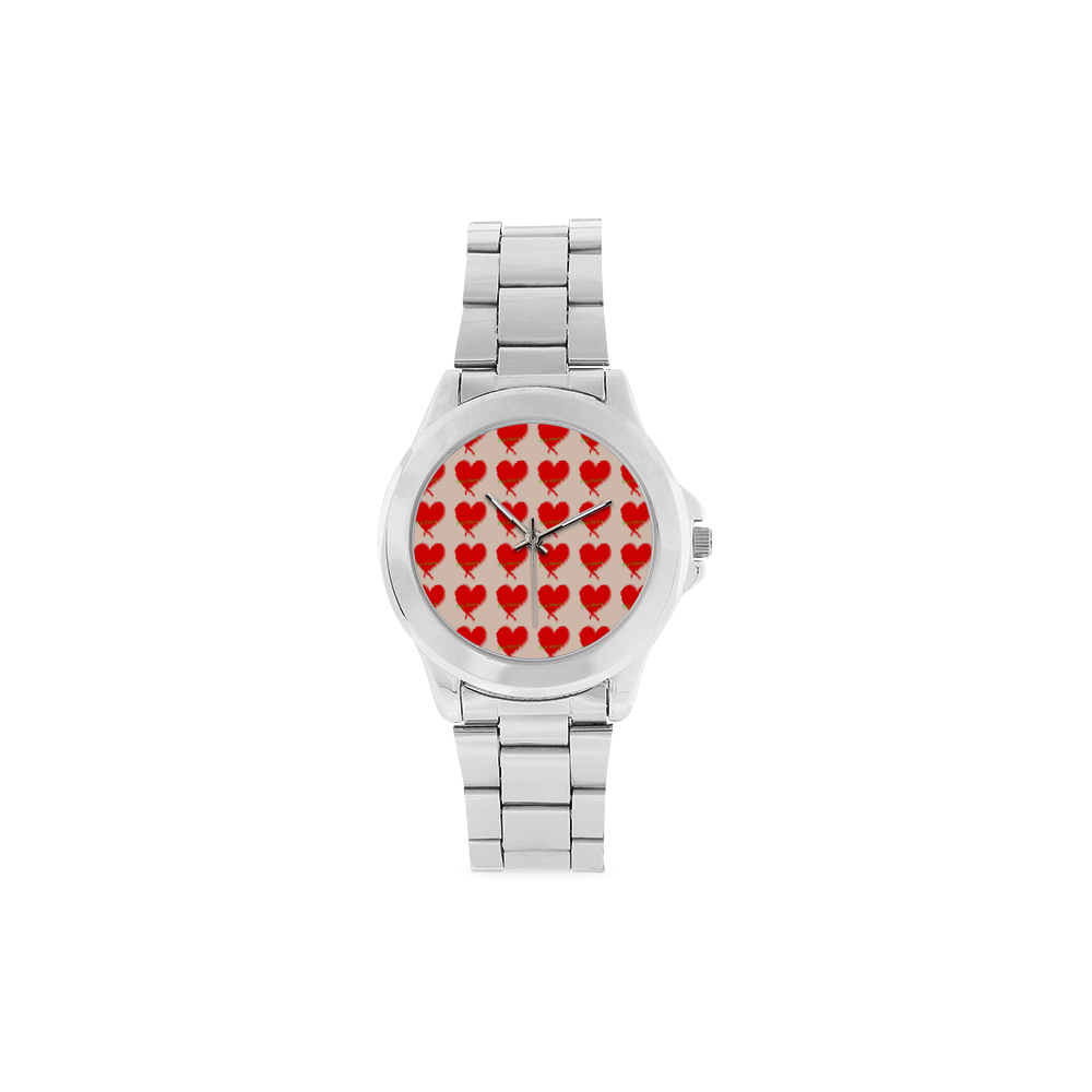 Big Heart Unisex Stainless Steel Watch(Model 103)