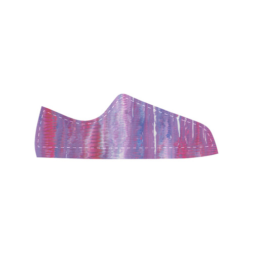 New designers Shoes in Shop / black purple Art watercolor Women's Classic Canvas Shoes (Model 018)