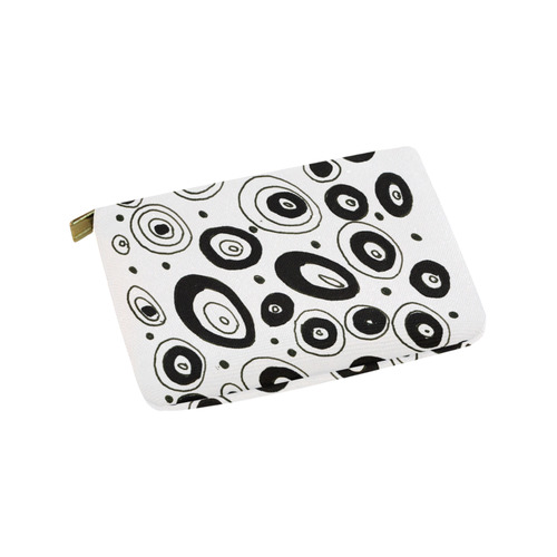 Luxury designers bag : black and white Circles edition 60s / ladies Original fashion Carry-All Pouch 9.5''x6''