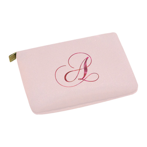Letter A Pink Red - Jera Nour Carry-All Pouch 12.5''x8.5''