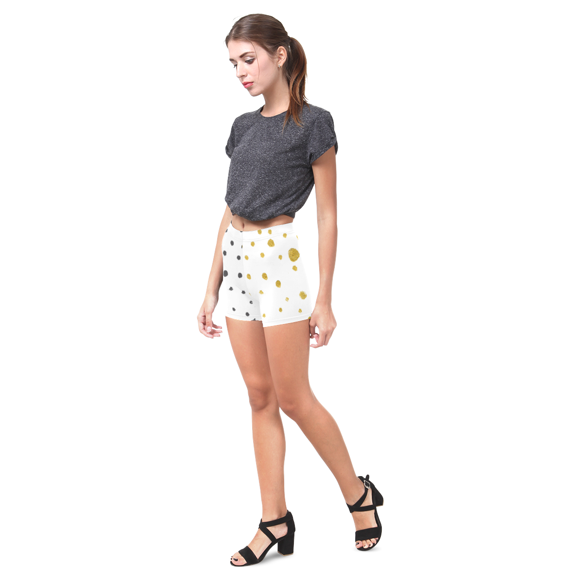 New in shop! Mini short girls leggings / whitegold  Design by guothova! Briseis Skinny Shorts (Model L04)