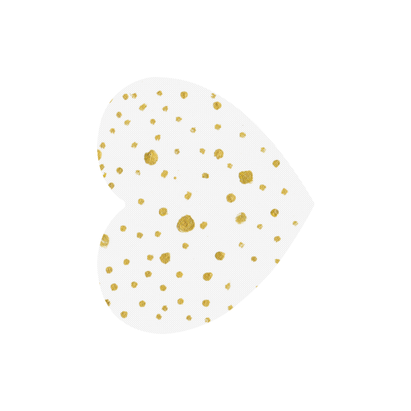 Luxury heart-shaped Gift mousepad : white and gold Sweet edition Heart-shaped Mousepad