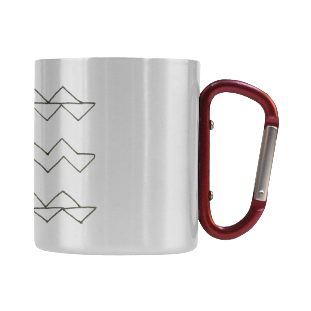 Luxury travel designers mug : zig-zag Stripes / Exclusive offer! Classic Insulated Mug(10.3OZ)