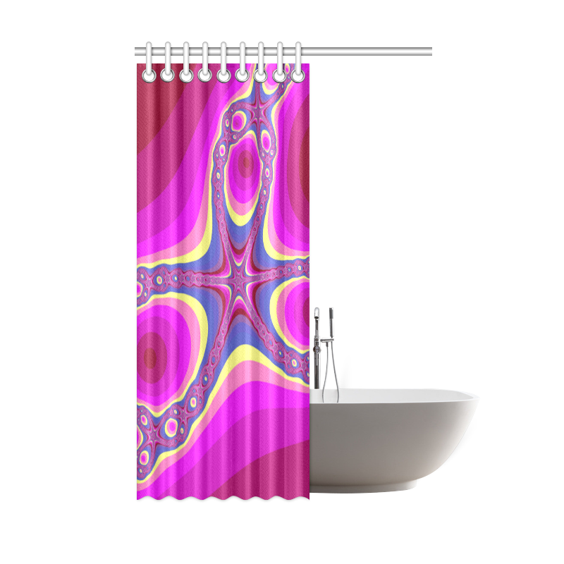 Fractal in pink Shower Curtain 48"x72"